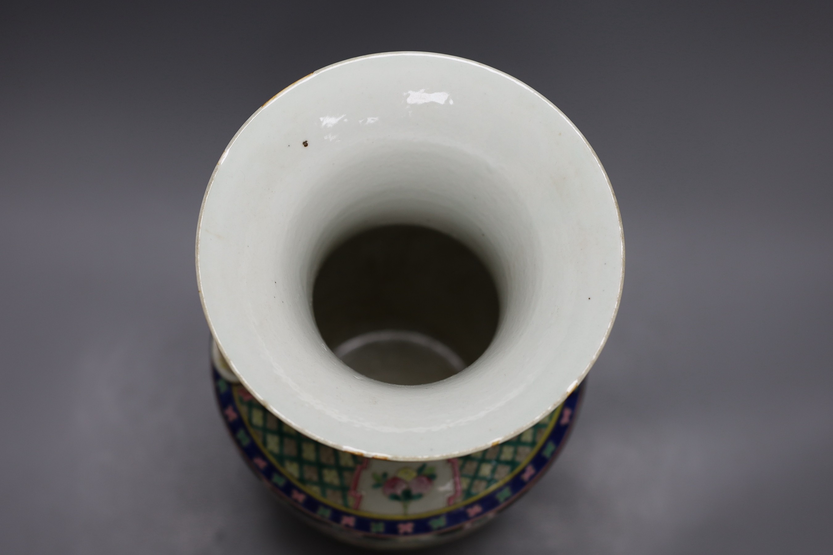 A Chinese famille rose vase, 42cm